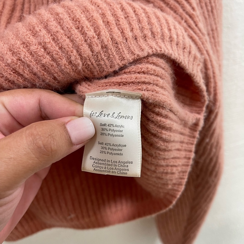 For Love and Lemons Ryan Sweater Rose - Picture 4 of 6